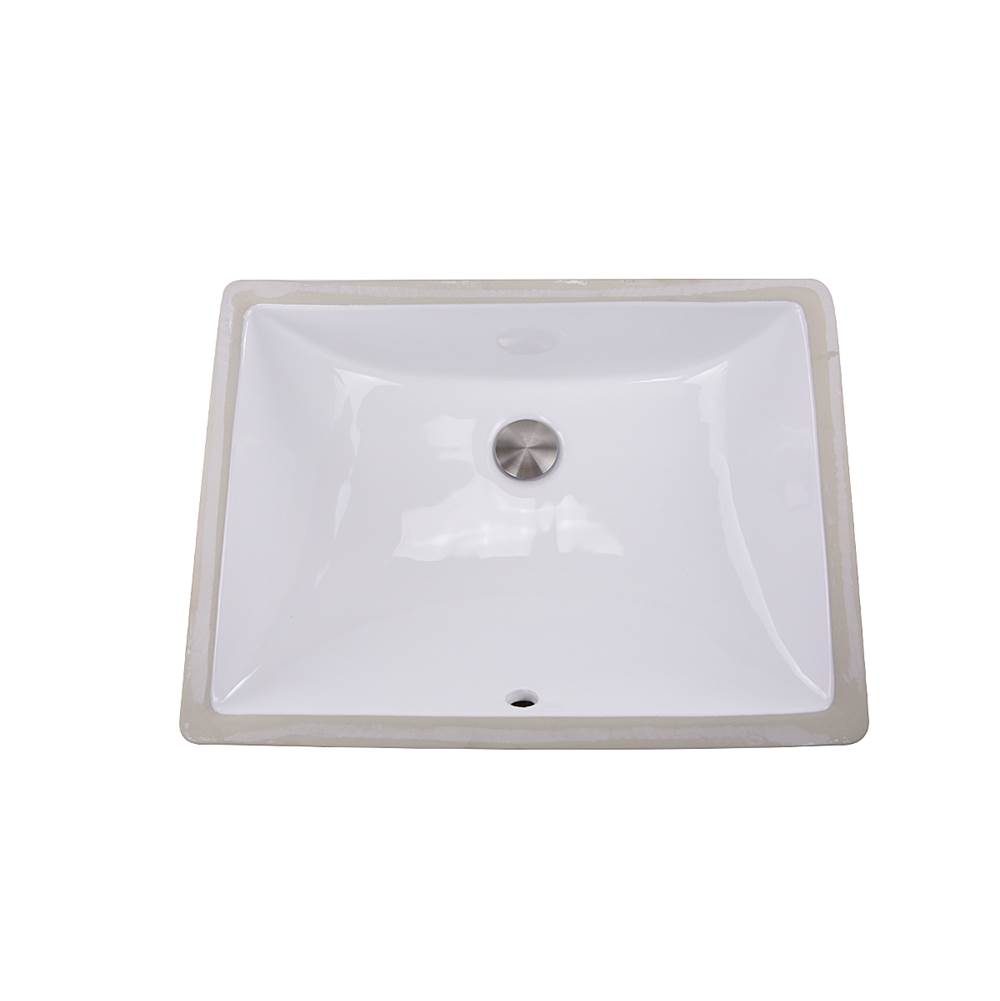 Nantucket Sinks 18 Inch x 13 Inch Undermount Ceramic Sink In White