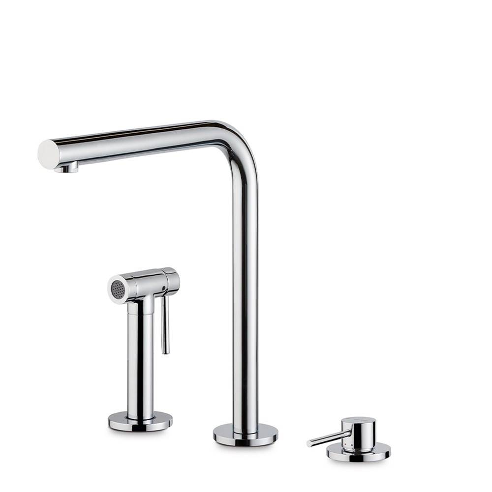 Newform N21 Single Lever Mixer W/ Side Control & Side Spray, Brushed Copper Bronze