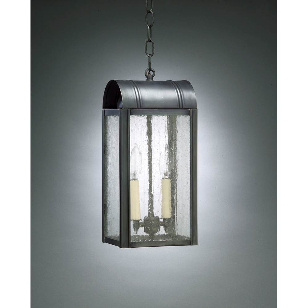 Northeast Lantern Culvert Top Hanging Verdi Gris 2 Candelabra Sockets Seedy Marine Glass