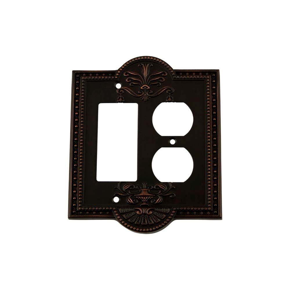 Nostalgic Warehouse Nostalgic Warehouse Meadows Switch Plate with Rocker and Outlet in Timeless Bronze