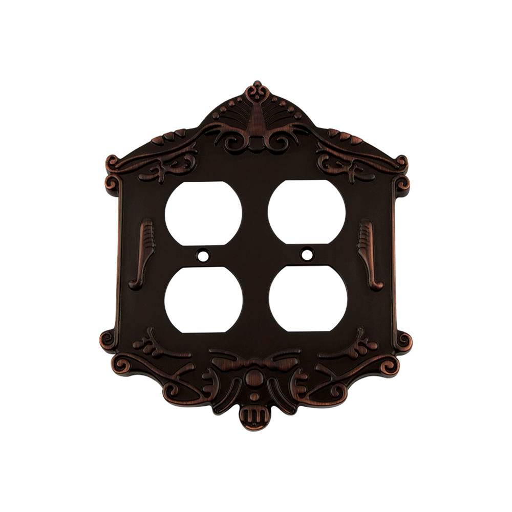 Nostalgic Warehouse Nostalgic Warehouse Victorian Switch Plate with Double Outlet in Timeless Bronze