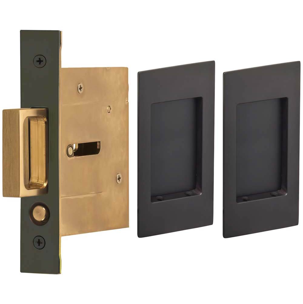 OMNIA Pocket Door Lockset US10B