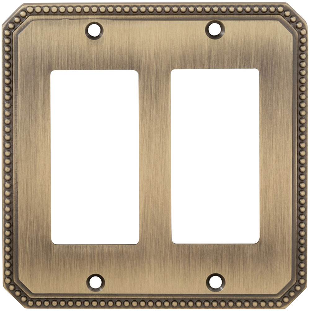OMNIA Double Toggle Switchplate US26