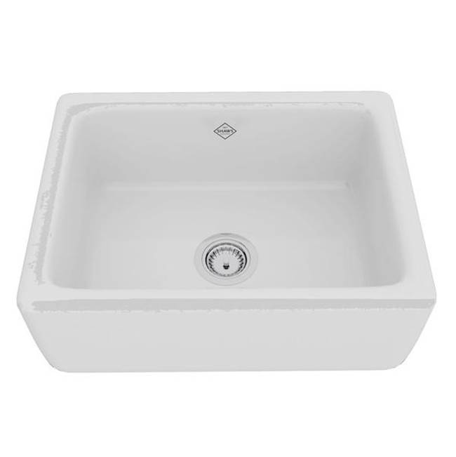 Rohl 24'' Lancaster Single Bowl Farmhouse Apron Front Fireclay Kitchen Sink