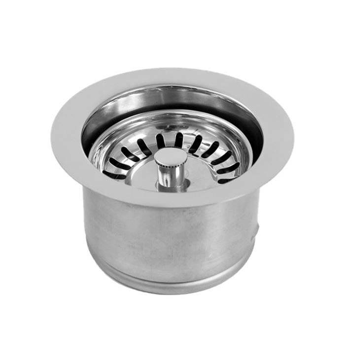 Sigma Waste disposer trim with disposer stopper/strainer unit with large collar SATIN CHROME .95