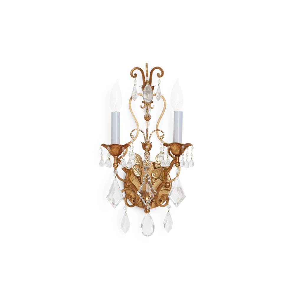 Sherle Wagner Scroll And Crystal Sconce
