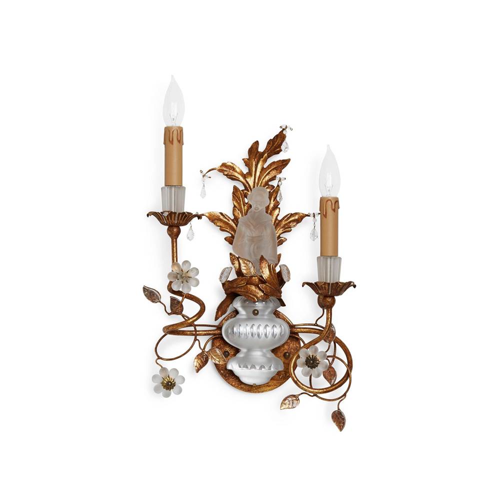 Sherle Wagner Crystal Chinoiserie Sconces