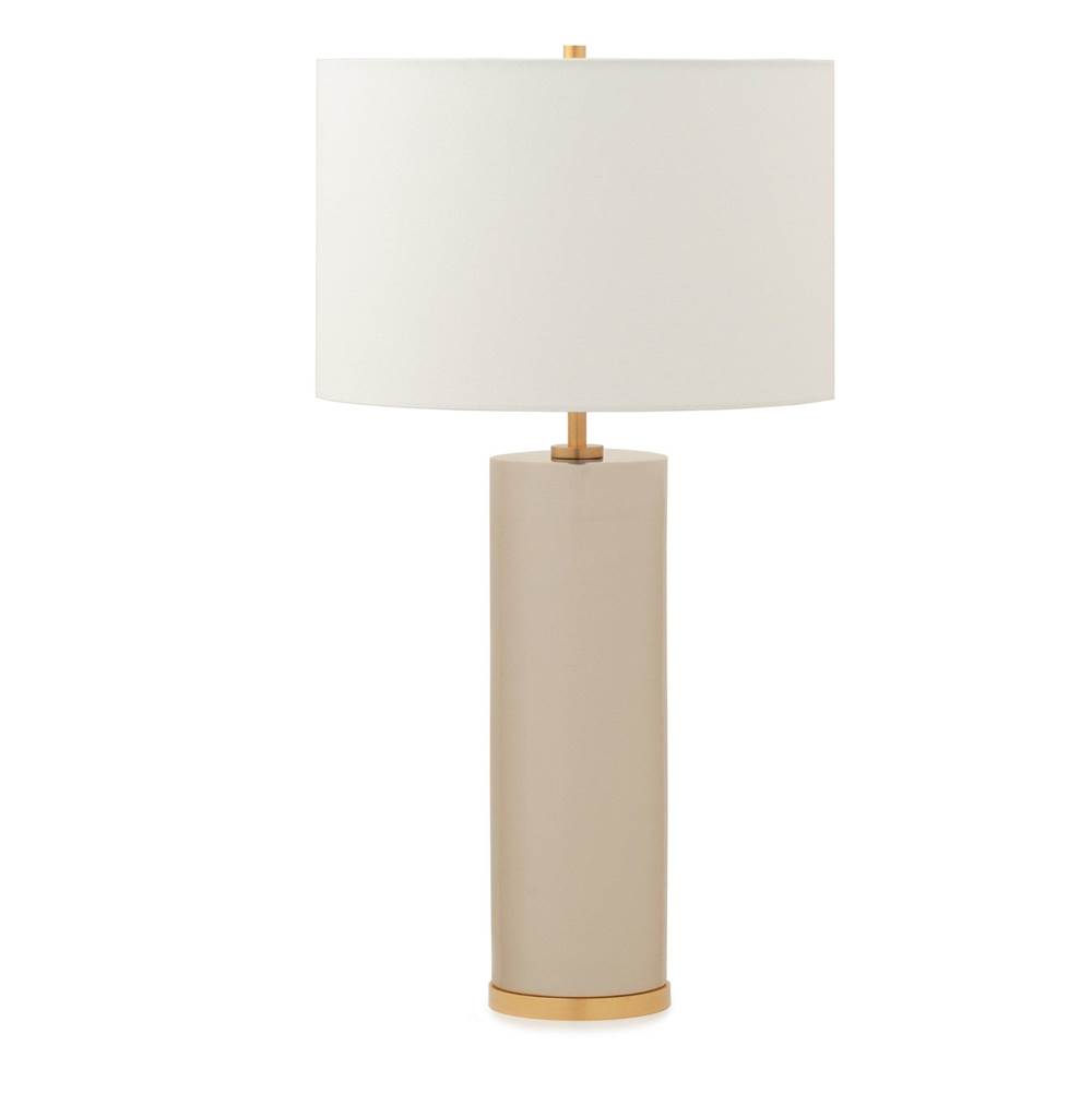Sherle Wagner Cylindrical Ceramic Table Lamp