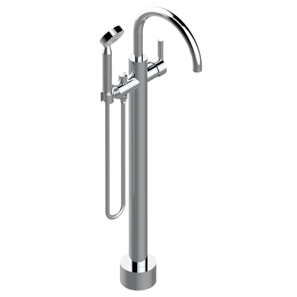 THG Free-standing single lever bath mixer with handshower with Easyclean system