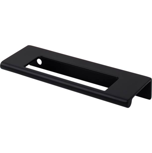 Top Knobs Europa Cut Out Tab Pull 3 3/4 Inch (c-c) Flat Black