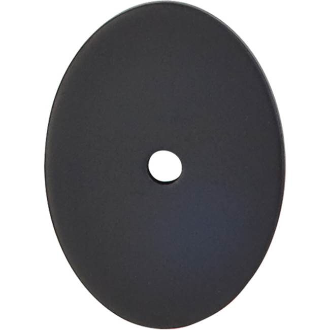 Top Knobs Oval Backplate 1 3/4 Inch Flat Black