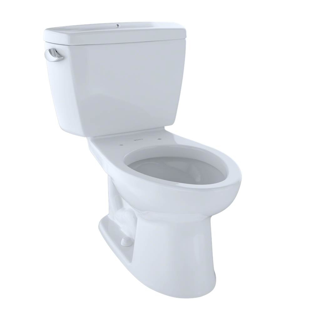 TOTO Drake® Two-Piece Elongated 1.6 GPF ADA Compliant Toilet with Insulated Tank and Bolt Down Tank Lid, Cotton White