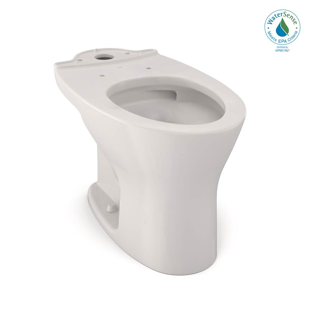 TOTO Drake® Dual Flush Elongated Universal Height Toilet Bowl with CEFIONTECT®, Colonial White