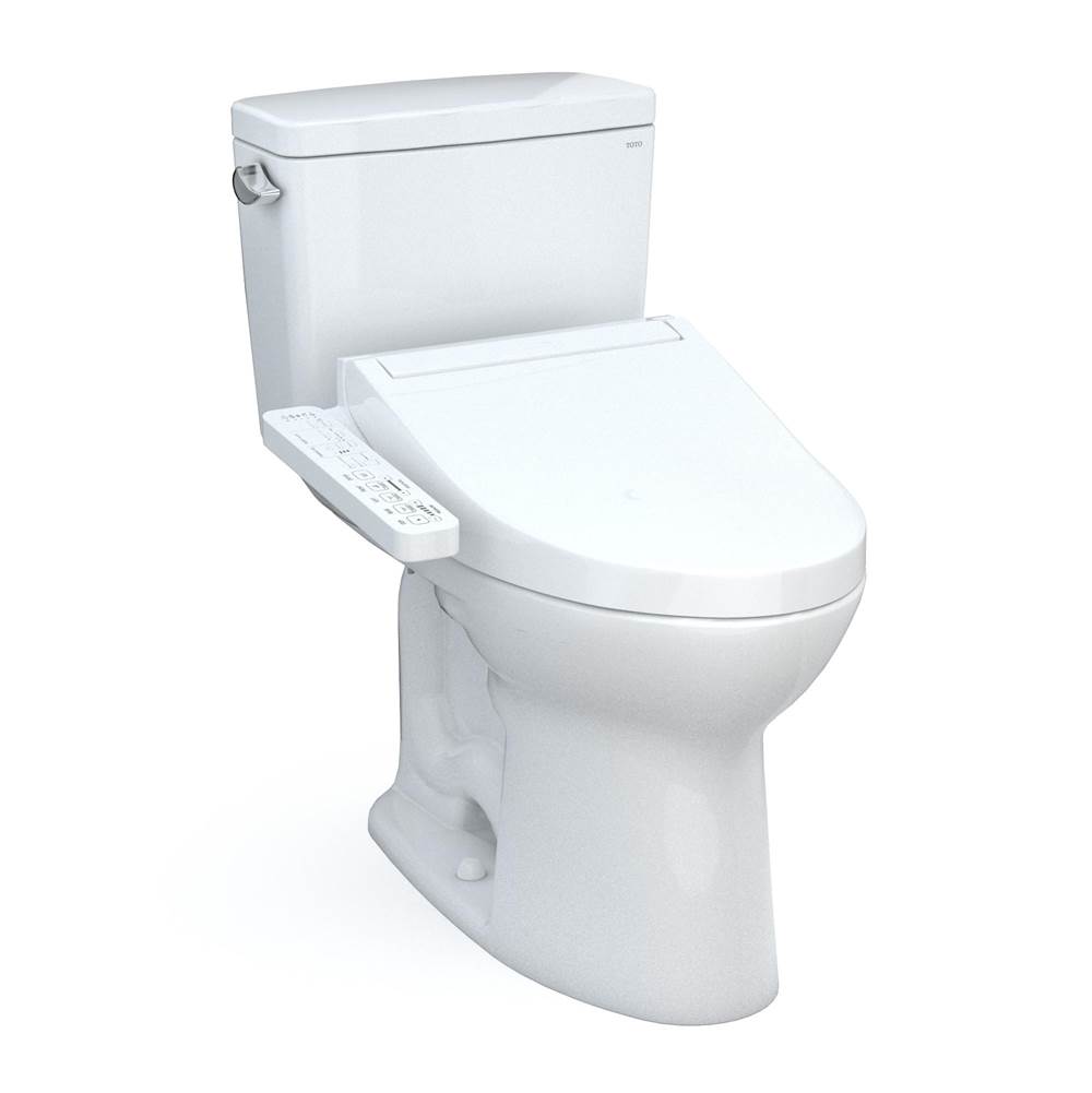 TOTO Toto® Drake® Washlet®+ Two-Piece Elongated 1.6 Gpf Tornado Flush® Toilet With C2 Bidet Seat, Cotton White