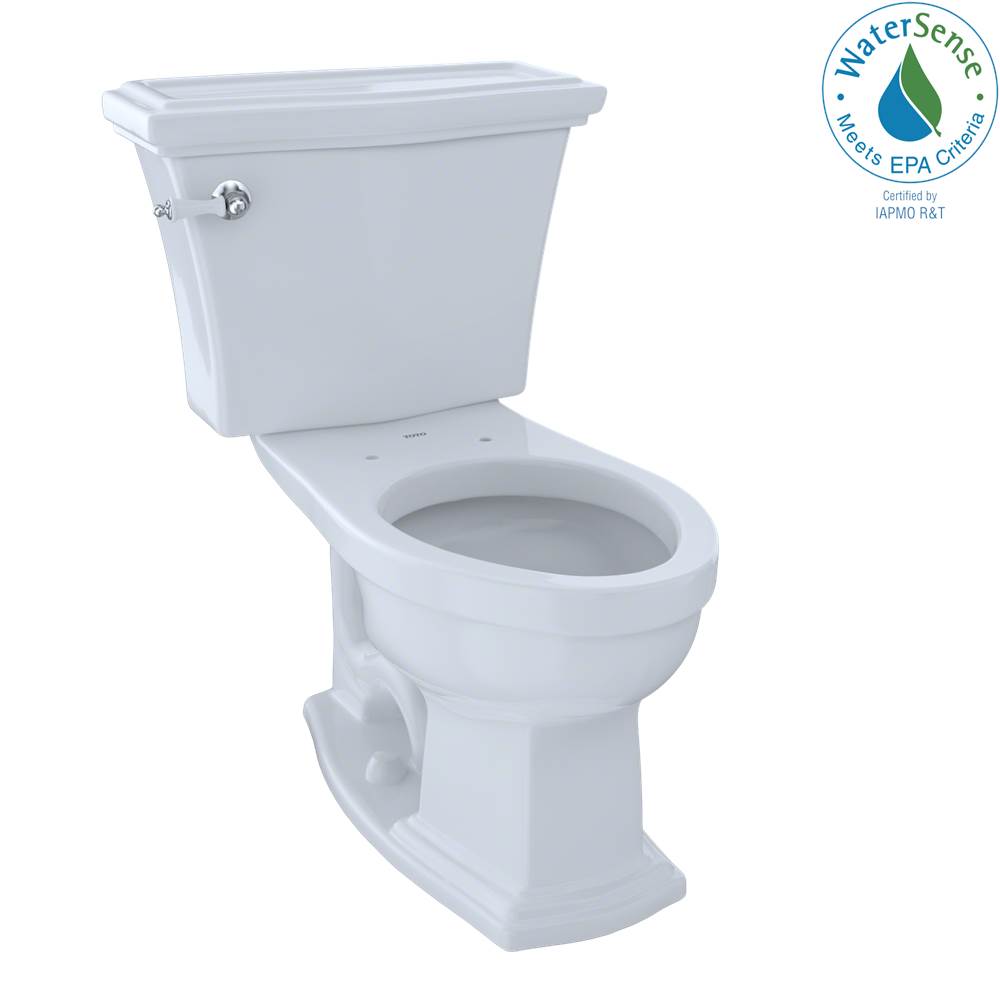 Toto Eco Clayton® Two-Piece Elongated 1.28 GPF Universal Height Toilet, Cotton White