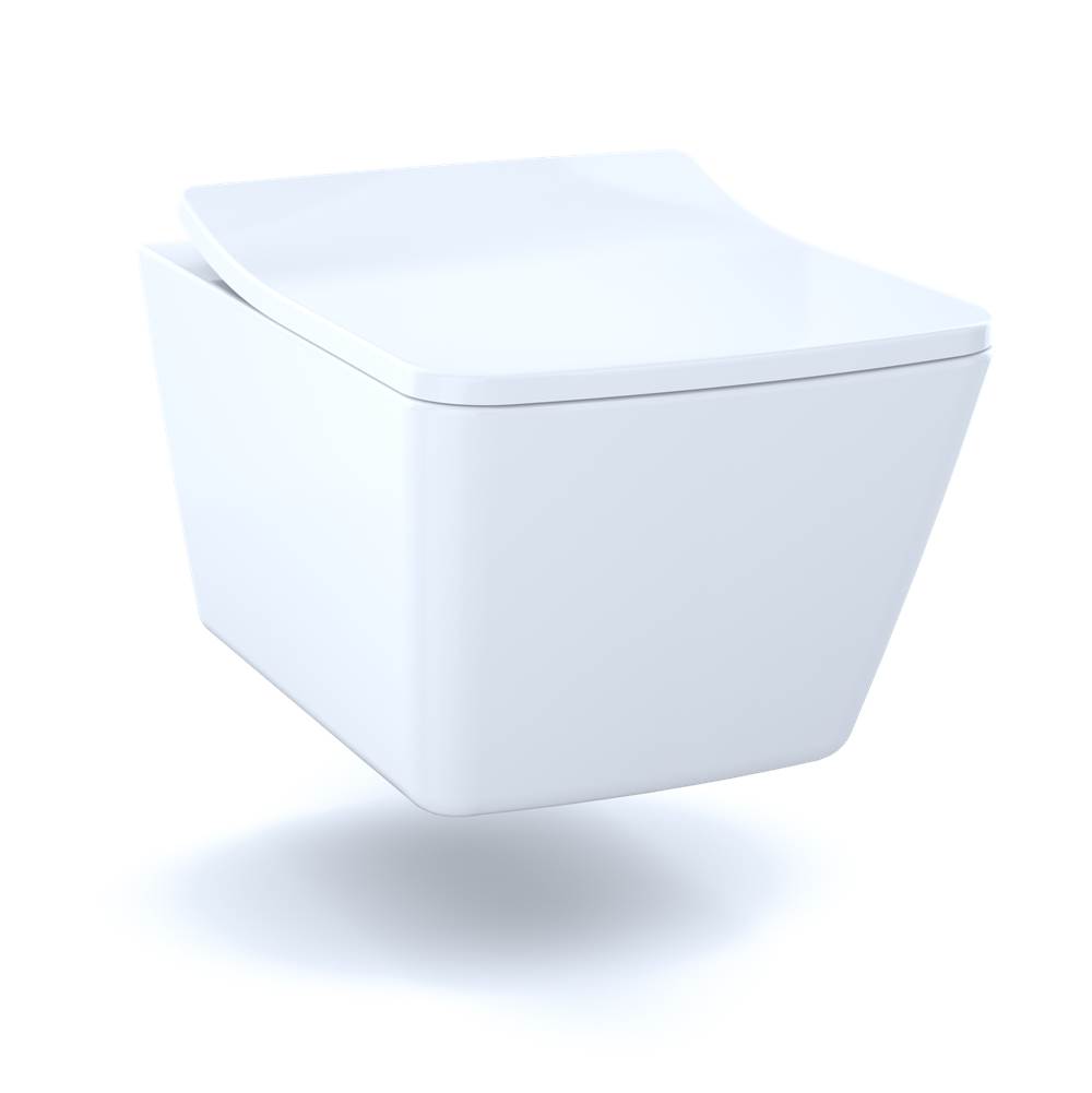 TOTO Toto® Sp Wall-Hung Contemporary Square-Shape Dual Flush 1.28 And 0.9 Gpf Toilet With Cefiontect®