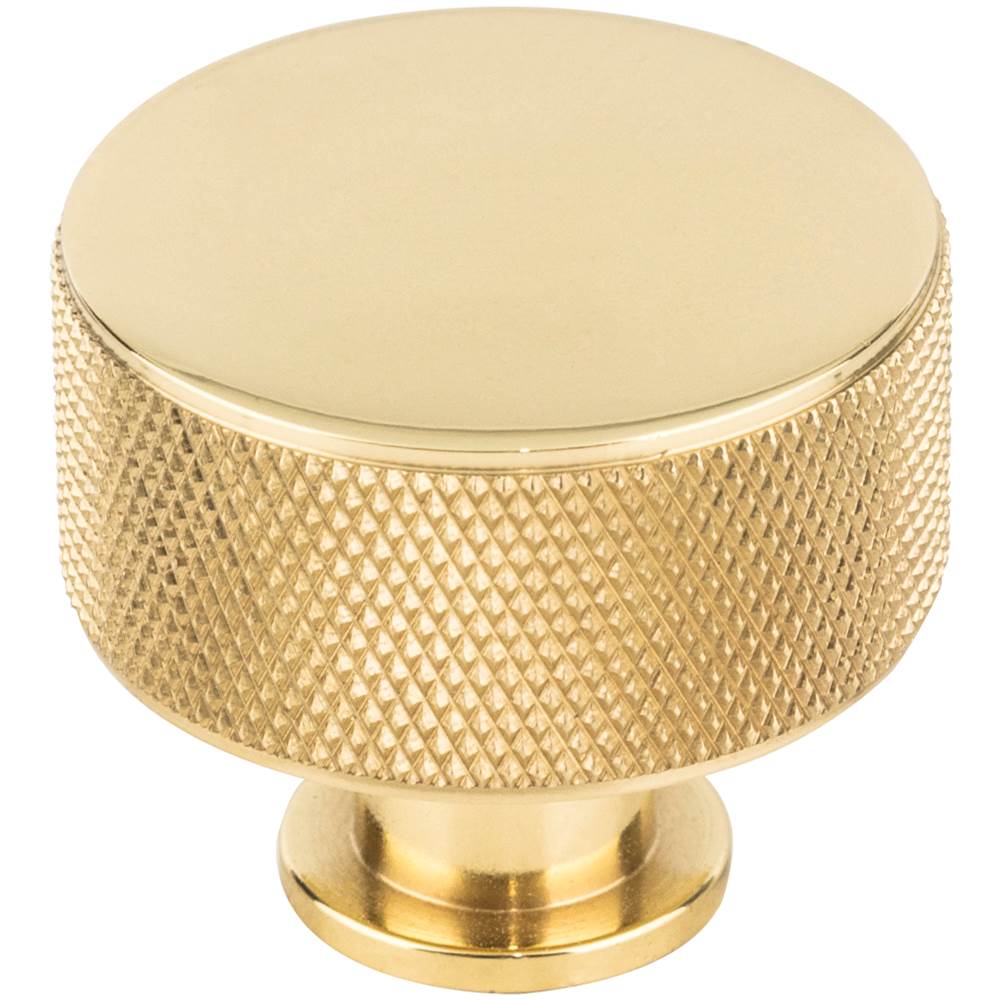 Vesta Beliza Cylinder Knurled Knob 1 3/8 Inch Polished Brass