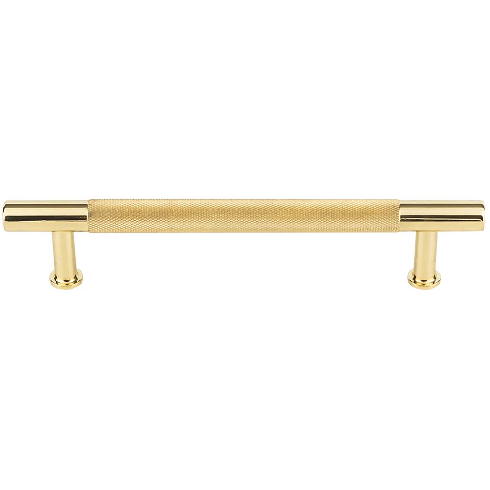 Vesta Beliza Knurled Bar Pull 5 1/16 Inch (c-c) Polished Brass