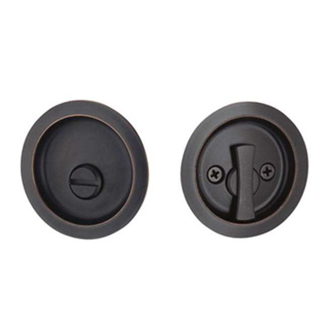 Yale Expressions Yale Round Privacy Tubular Pocket Door Lock, Oil Rubbed Bronze